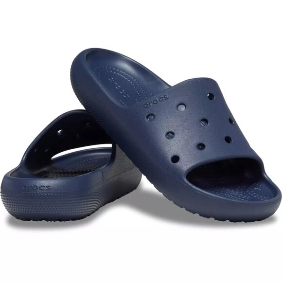 Crocs Classic Slides Sandals V2.0 Slip On Navy US Size m4/w6 - Picture 2 of 9